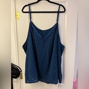 SHEIN Teal Lace Detail Cami Top